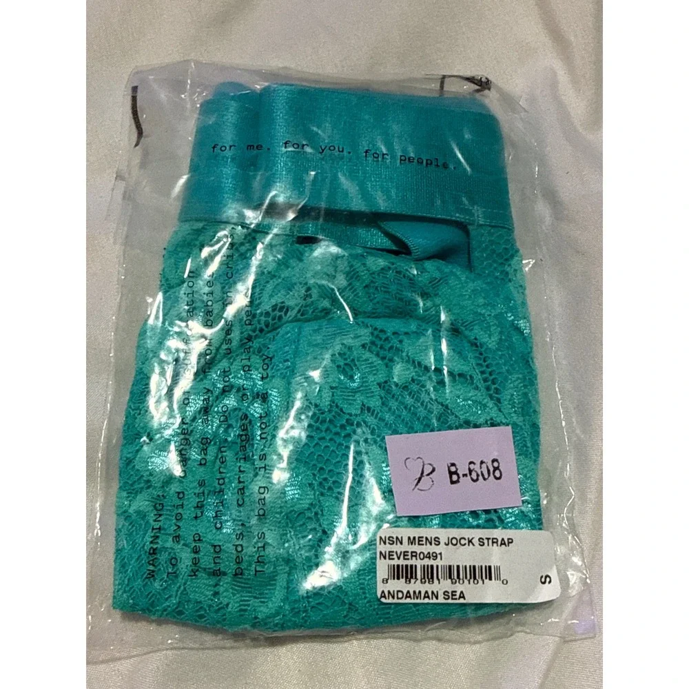Cosabella Teal Lace‎ Jockstrap Men's Andaman Sea Bold Sexy Style S